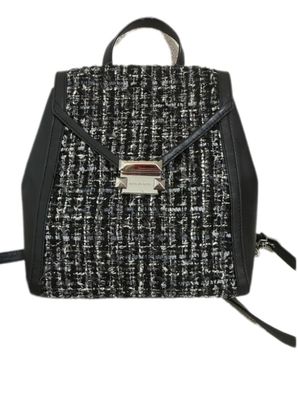 Michael Kors Black & White Tweed Backpack